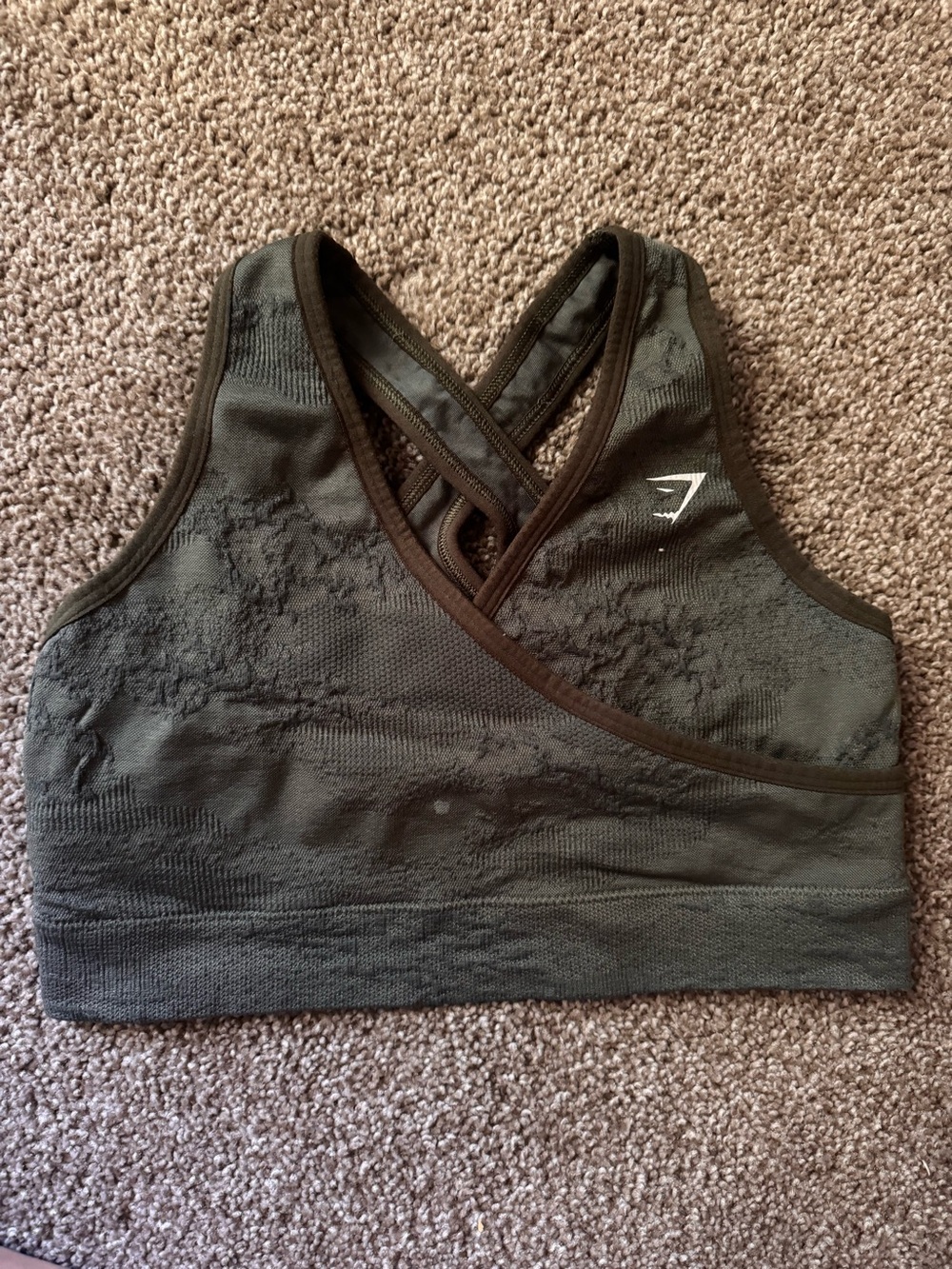 Gymshark green sports bra